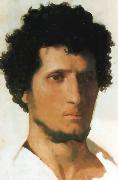 Jean Leon Gerome Head of a Peasant of the Roman Campagna oil painting reproduction
